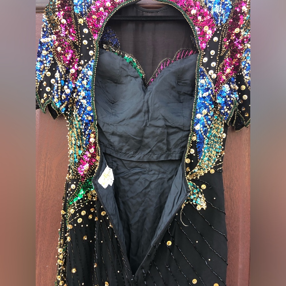 Vintage 1980s Beaded “Alyce Designs” Prom / Formal Dress - Picture 10 of 17